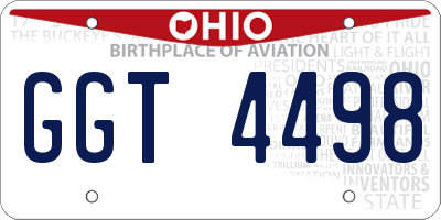 OH license plate GGT4498