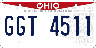 OH license plate GGT4511