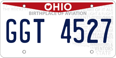 OH license plate GGT4527