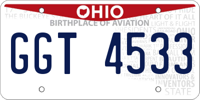 OH license plate GGT4533