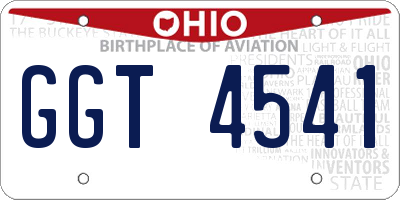 OH license plate GGT4541