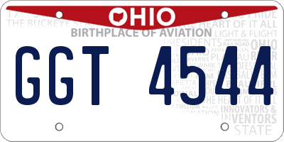 OH license plate GGT4544