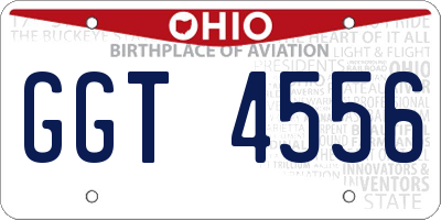 OH license plate GGT4556