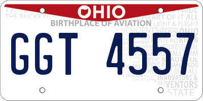 OH license plate GGT4557