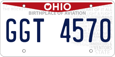 OH license plate GGT4570