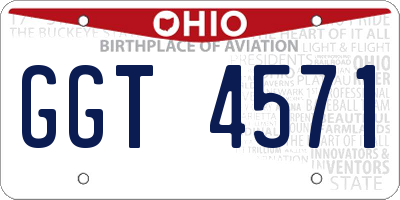 OH license plate GGT4571