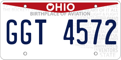 OH license plate GGT4572
