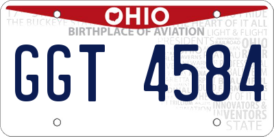 OH license plate GGT4584