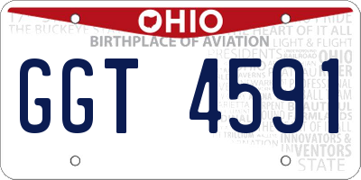 OH license plate GGT4591