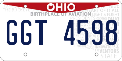 OH license plate GGT4598