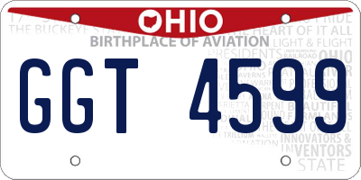 OH license plate GGT4599