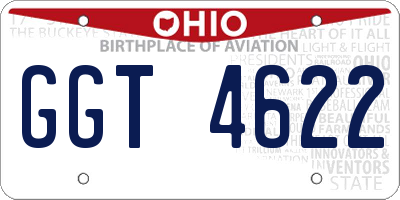 OH license plate GGT4622