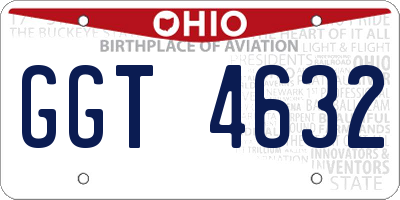 OH license plate GGT4632