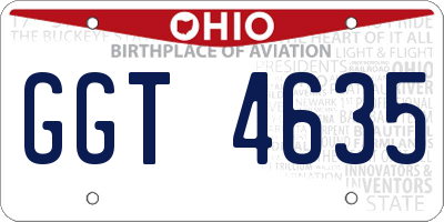 OH license plate GGT4635