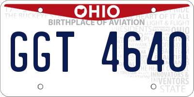 OH license plate GGT4640