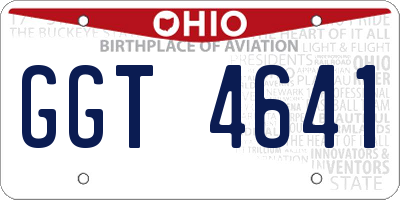OH license plate GGT4641