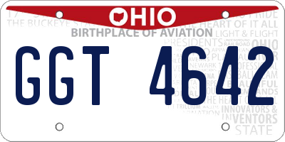 OH license plate GGT4642
