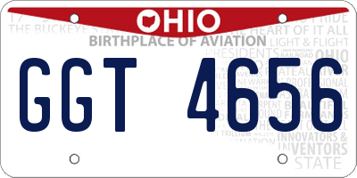 OH license plate GGT4656