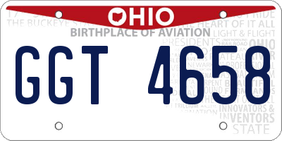 OH license plate GGT4658