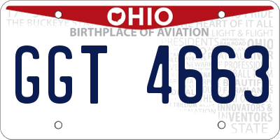 OH license plate GGT4663