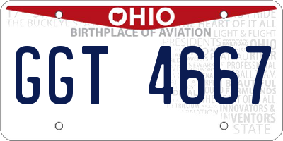 OH license plate GGT4667