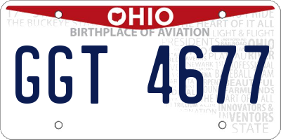 OH license plate GGT4677