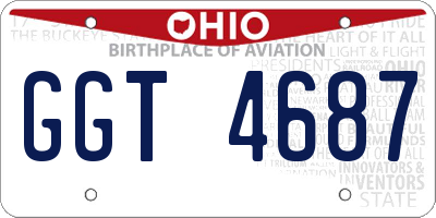 OH license plate GGT4687