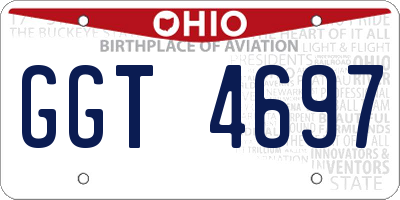 OH license plate GGT4697