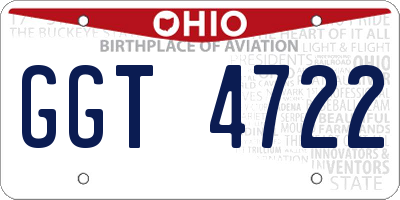 OH license plate GGT4722