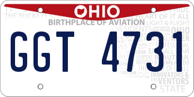 OH license plate GGT4731