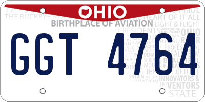 OH license plate GGT4764