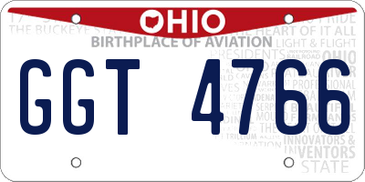 OH license plate GGT4766