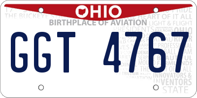 OH license plate GGT4767