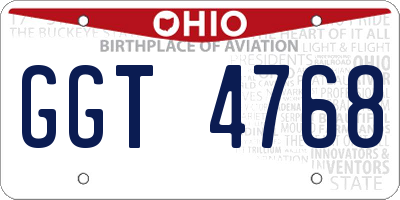 OH license plate GGT4768