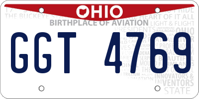 OH license plate GGT4769