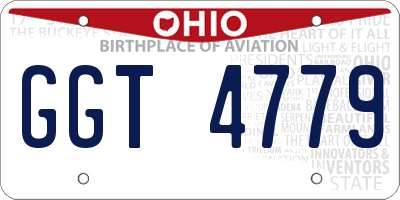 OH license plate GGT4779