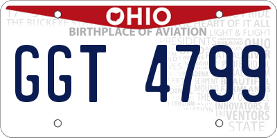 OH license plate GGT4799