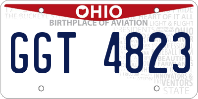OH license plate GGT4823