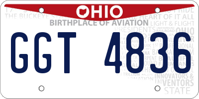 OH license plate GGT4836