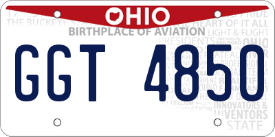 OH license plate GGT4850
