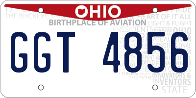 OH license plate GGT4856