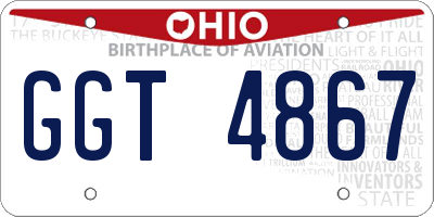 OH license plate GGT4867