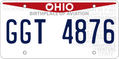 OH license plate GGT4876