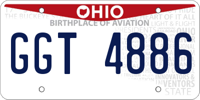 OH license plate GGT4886