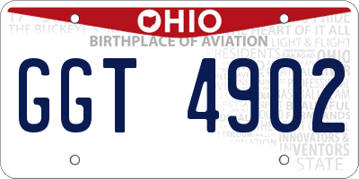 OH license plate GGT4902