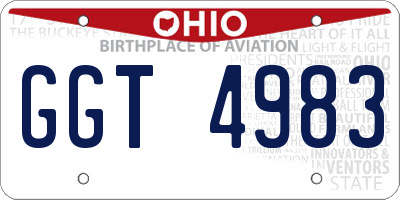 OH license plate GGT4983
