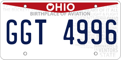 OH license plate GGT4996