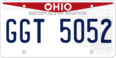 OH license plate GGT5052