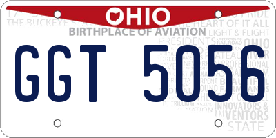 OH license plate GGT5056
