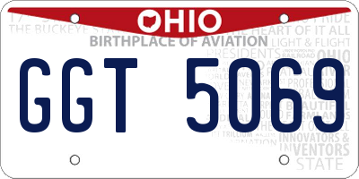 OH license plate GGT5069